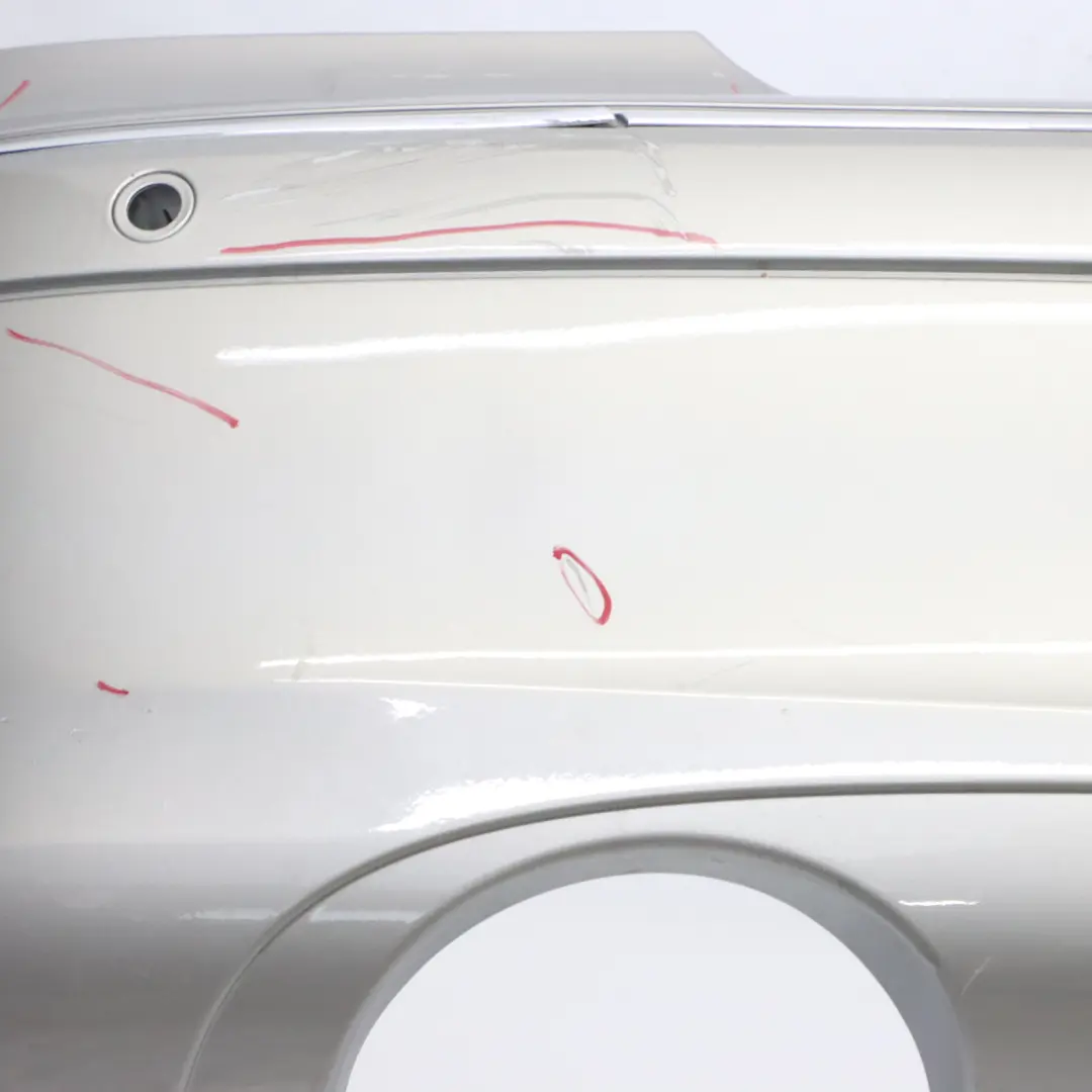 Bumper Trim Panel Covering Cubanite Silver Metallic - 723 to Mercedes W209 Rear with Part number A2098800040 Mercedes W209 Rear Bumper Trim Panel Covering Cubanite Silver Metallic - 723 - SKU A2098800040-CS - Part number A2098800040