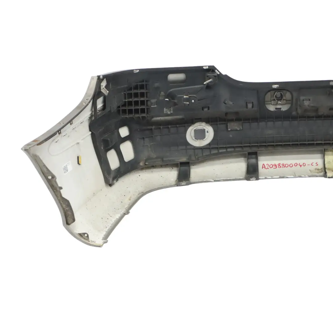 Bumper Trim Panel Covering Cubanite Silver Metallic - 723 to Mercedes W209 Rear with Part number A2098800040 Mercedes W209 Rear Bumper Trim Panel Covering Cubanite Silver Metallic - 723 - SKU A2098800040-CS - Part number A2098800040