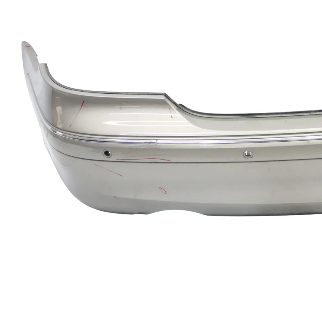 Bumper Trim Panel Covering Cubanite Silver Metallic - 723 to Mercedes W209 Rear with Part number A2098800040 Mercedes W209 Rear Bumper Trim Panel Covering Cubanite Silver Metallic - 723 - SKU A2098800040-CS - Part number A2098800040