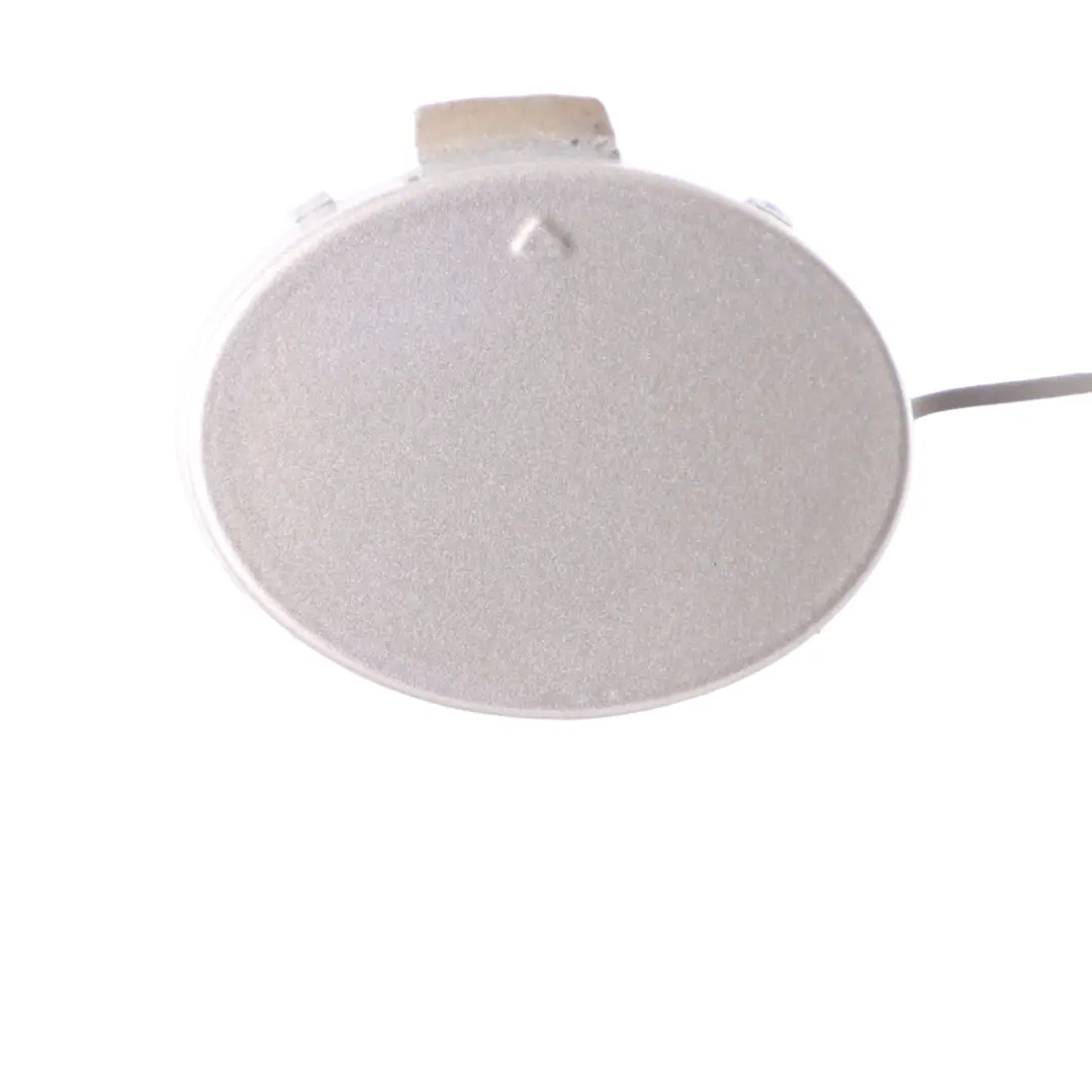 Bumper Flap Towing Eye Cover Cubanite Silver 723 to Mercedes C209 Rear with Part number A2098850126 Mercedes C209 Rear Bumper Flap Towing Eye Cover Cubanite Silver 723 - SKU A2098850126-CS - Part number A2098850126