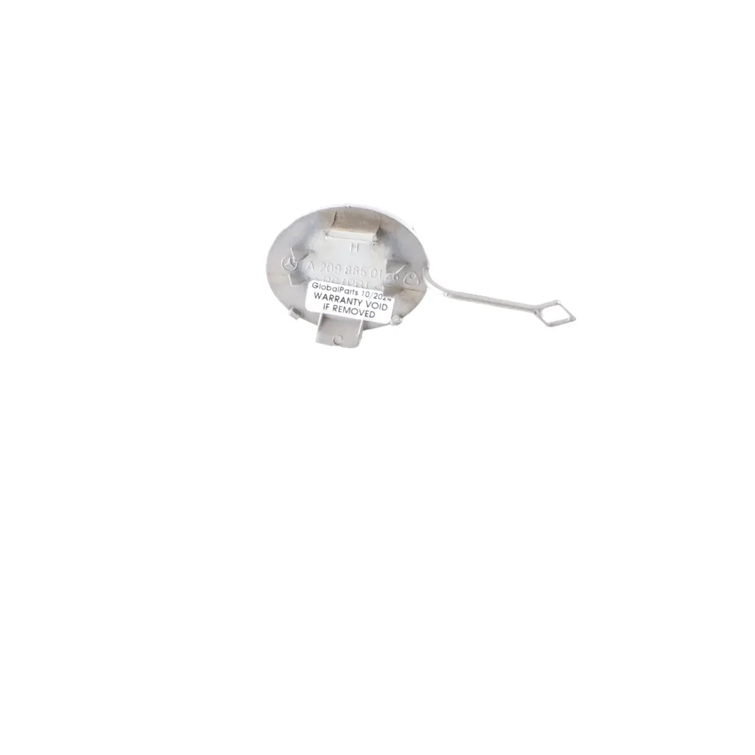Mercedes C209 Rear Bumper Flap Towing Eye Cover Cubanite Silver 723 - SKU A2098850126-CS - Part number A2098850126