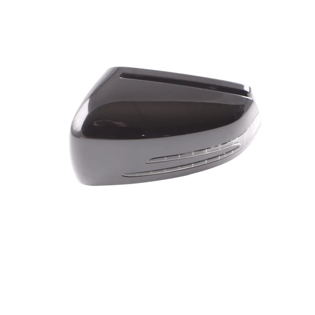 Mercedes W204 Mirror Cover Cap Left N/S Casing Wing Obsidian Black - 197 - SKU A2128106700-OB - Part number A2128106700