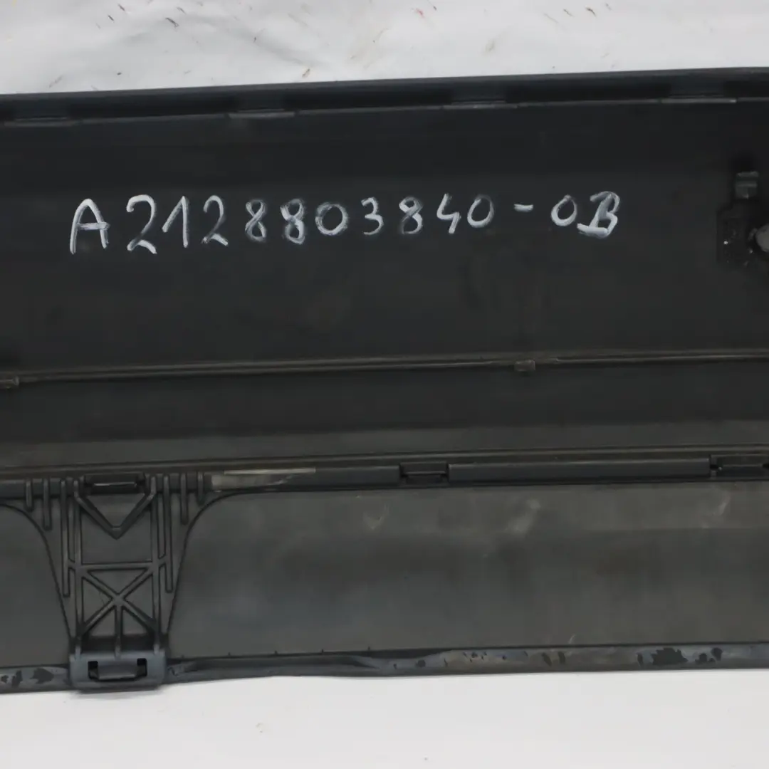 Bumper Saloon Trim Panel Cover Obsidian Black - 197 to Mercedes W212 Rear with Part number A2128803840 Mercedes W212 Rear Bumper Saloon Trim Panel Cover Obsidian Black - 197 - SKU A2128803840-OB - Part number A2128803840