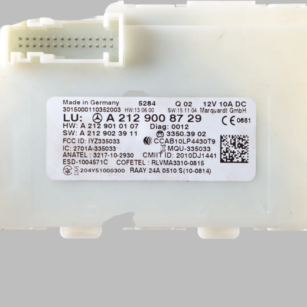 Mercedes W176 W207 W212 Module Commande Verrouillage Porte Sans Clé - SKU A2129008729 - Numéro de pièce A2129008729