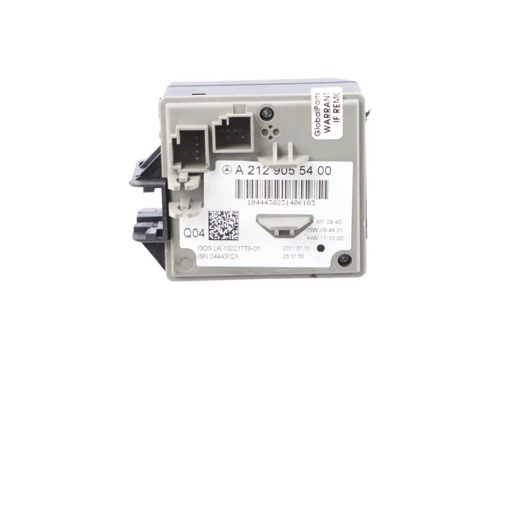 Módulo Unidad Control Bloqueo Interruptor Encendido para Mercedes W212 con número de pieza A2129055400 Mercedes W212 Módulo Unidad Control Bloqueo Interruptor Encendido - SKU A2129055400 - Número de pieza A2129055400