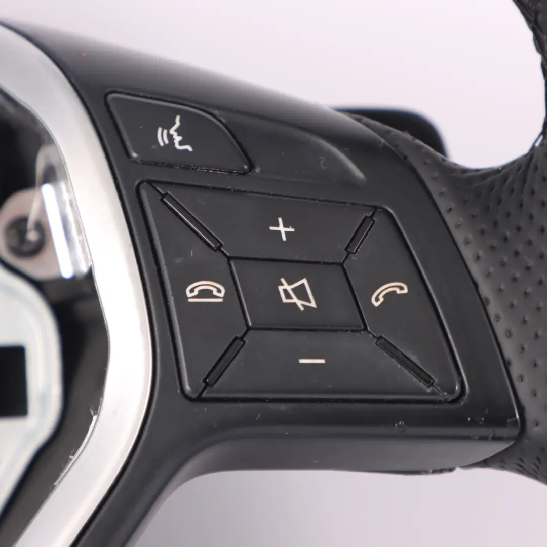  Steering Wheel Mercedes W204 W212 NEW Black Leather Black Threads Paddle Shift - SKU A2184600618-1 - Part number A2184600618