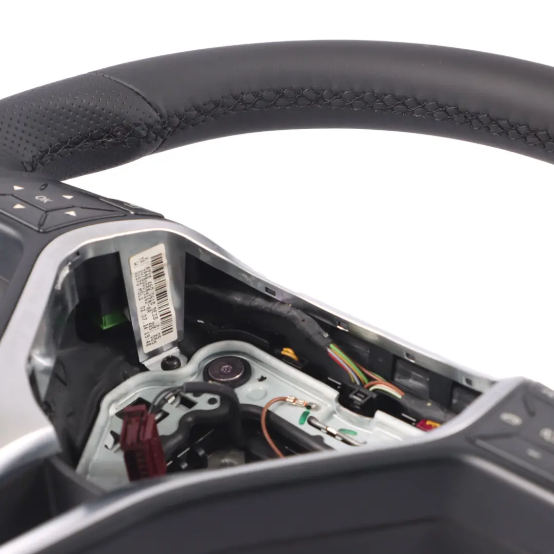  Steering Wheel Mercedes W204 W212 NEW Black Leather Black Threads Paddle Shift - SKU A2184600618-1 - Part number A2184600618