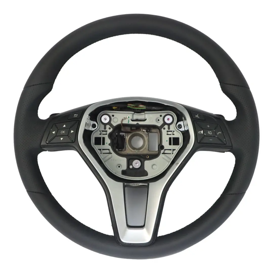  Lenkrad Mercedes W204 W212 NEU Schwarzes Leder Schwarze Fäden Schaltwippen - SKU A2184600618-2 - Teilenummer A2184600618