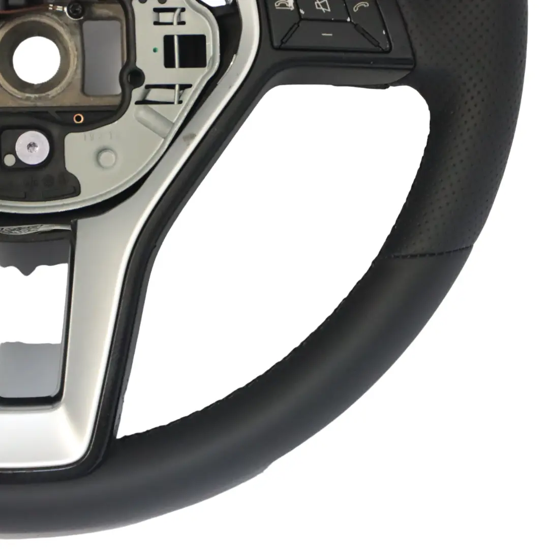 Steering Wheel Mercedes W204 W212 NEW Black Leather Black Threads Paddle Shift - SKU A2184600618-2 - Part number A2184600618