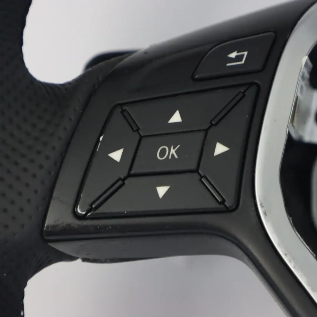  Steering Wheel Mercedes W204 W212 NEW Black Leather Black Threads Paddle Shift - SKU A2184600618-2 - Part number A2184600618