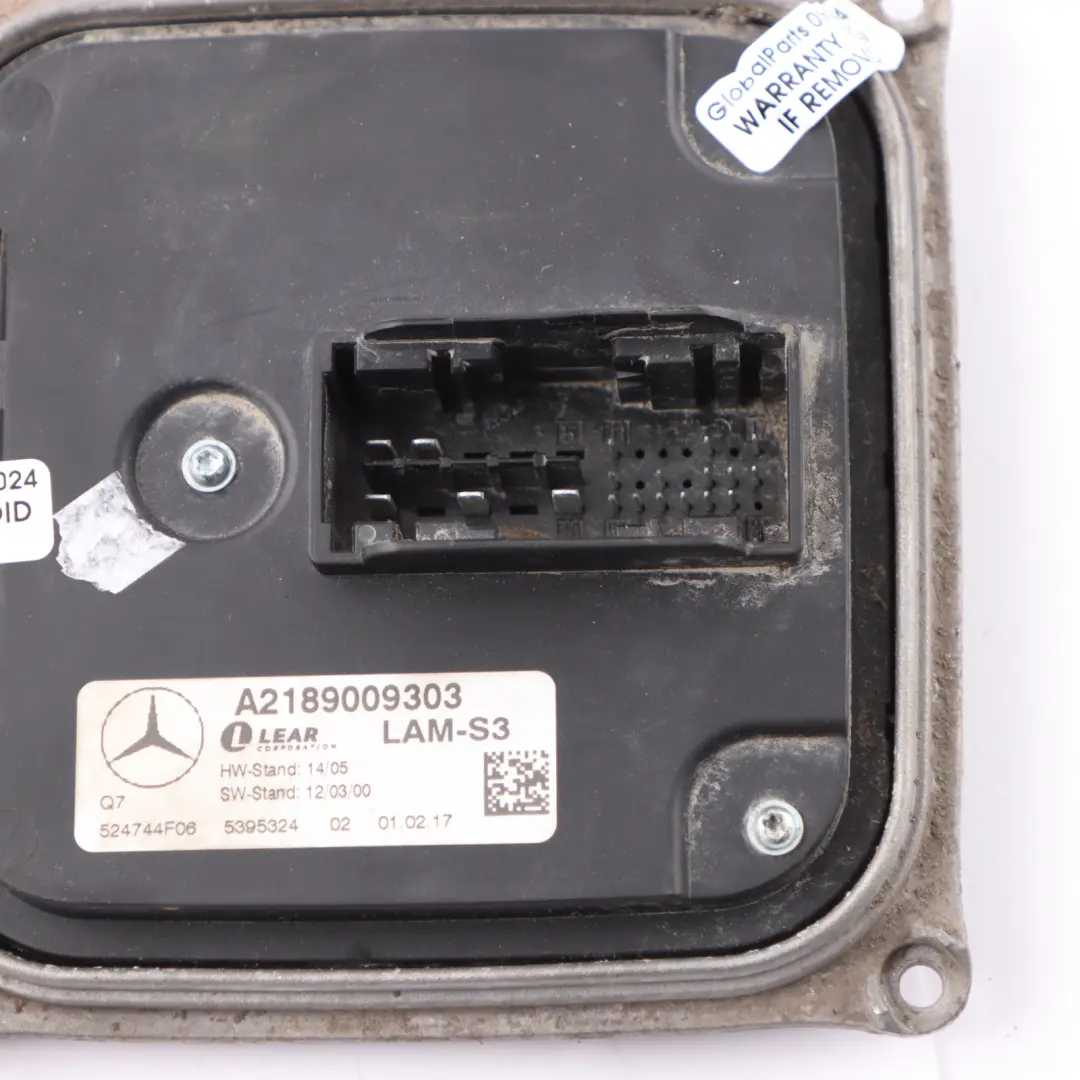  Headlight Module Mercedes W156 W176 Ballast LED Control Unit Front - SKU A2189009303-1 - Part number A2189009303