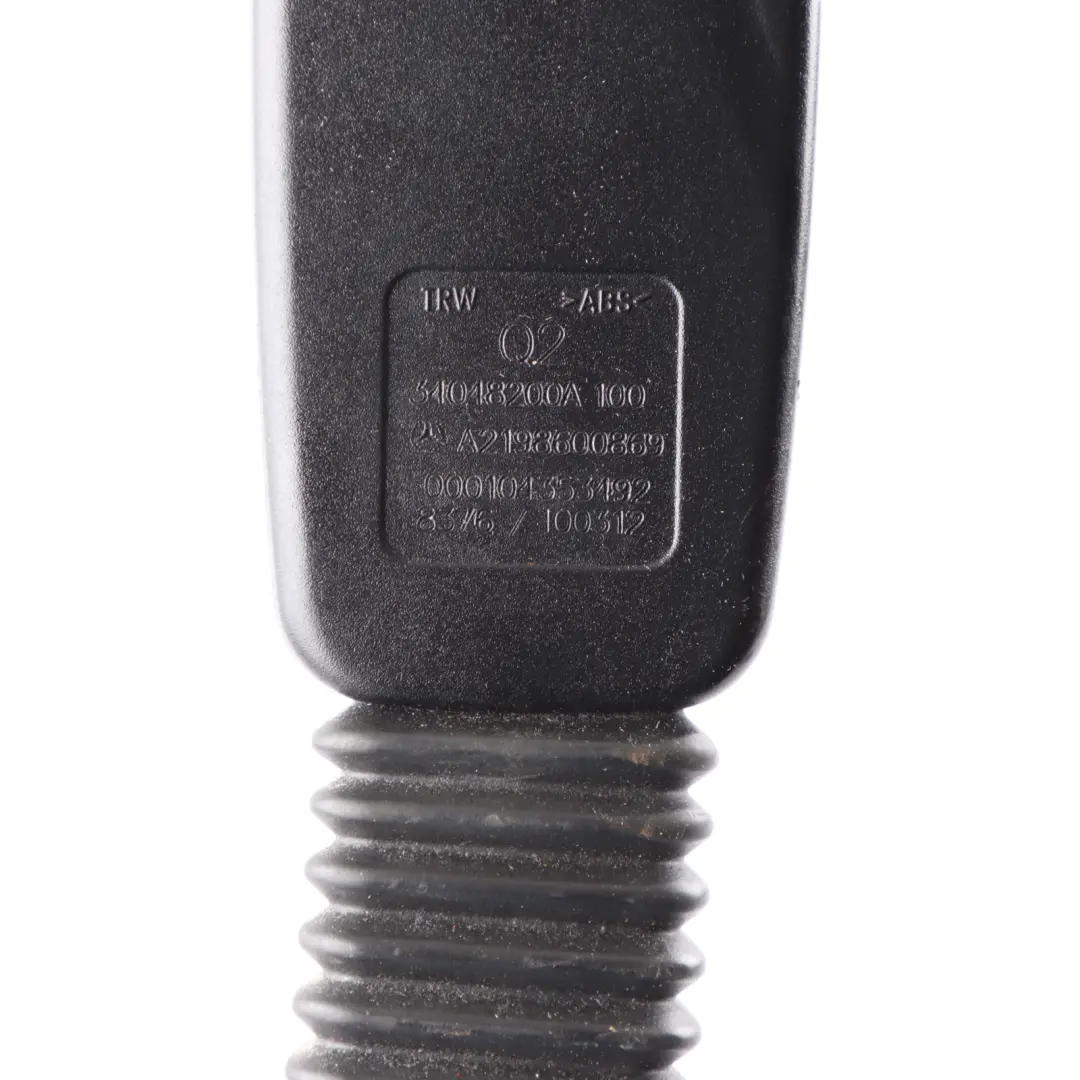 Mercedes C219 Seat Belt Buckle Front Right O/S Safety Belt Black - SKU A2198600869 - Part number A2198600869