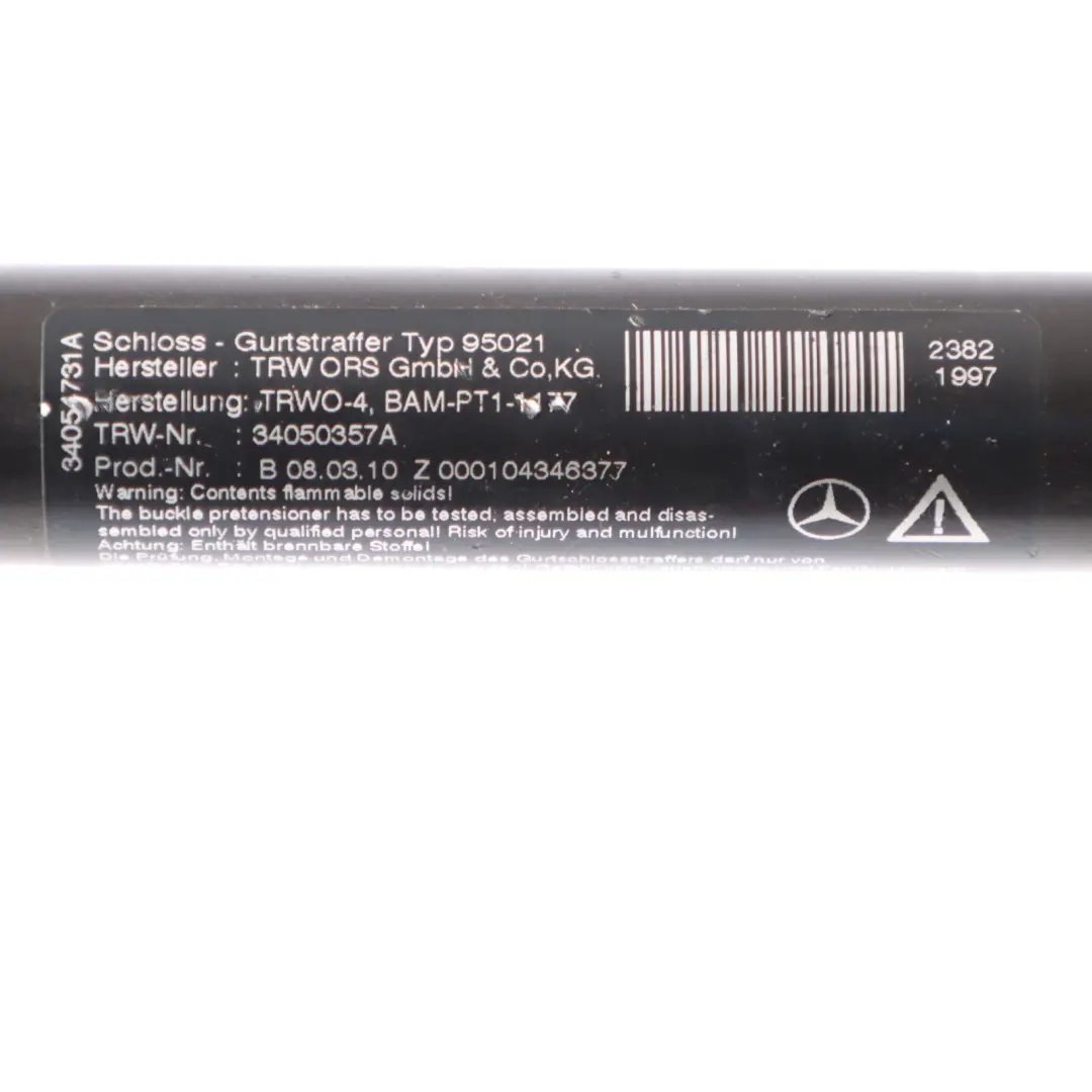 Mercedes C219 Sicherheitsgurtschloss Vorne Sicherheitsgurt Schwarz - SKU A2198600869 - Teilenummer A2198600869