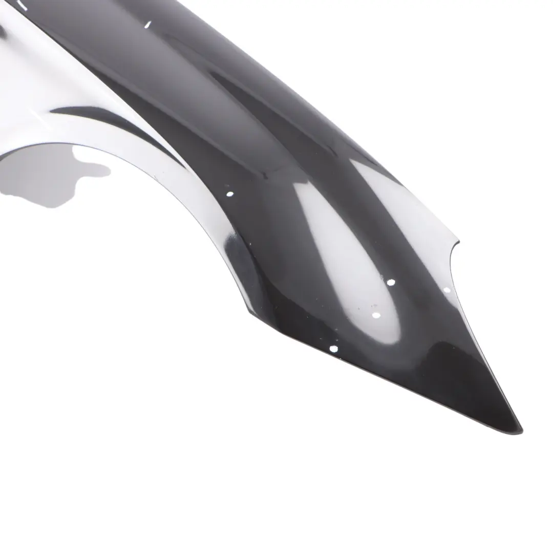 Side Wing Panel Front Right O/S Fender Obsidian Black Metallic 197 to Mercedes C219 with Part number A2198800818 Mercedes C219 Side Wing Panel Front Right O/S Fender Obsidian Black Metallic 197 - SKU A2198800818-OB - Part number A2198800818