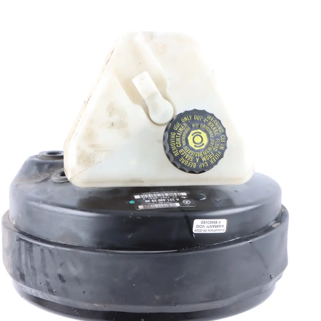 Brake Servo Booster Master Cylinder Module Unit to Mercedes W221 with Part number A2214302930 Mercedes W221 Brake Servo Booster Master Cylinder Module Unit - SKU A2214302930 - Part number A2214302930