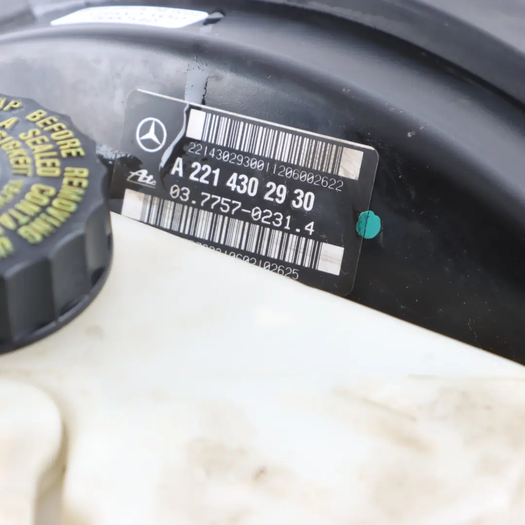 Servo De Freno Booster Cilindro Maestro Unidad Módulo para Mercedes W221 con número de pieza A2214302930 Mercedes W221 Servo De Freno Booster Cilindro Maestro Unidad Módulo - SKU A2214302930 - Número de pieza A2214302930