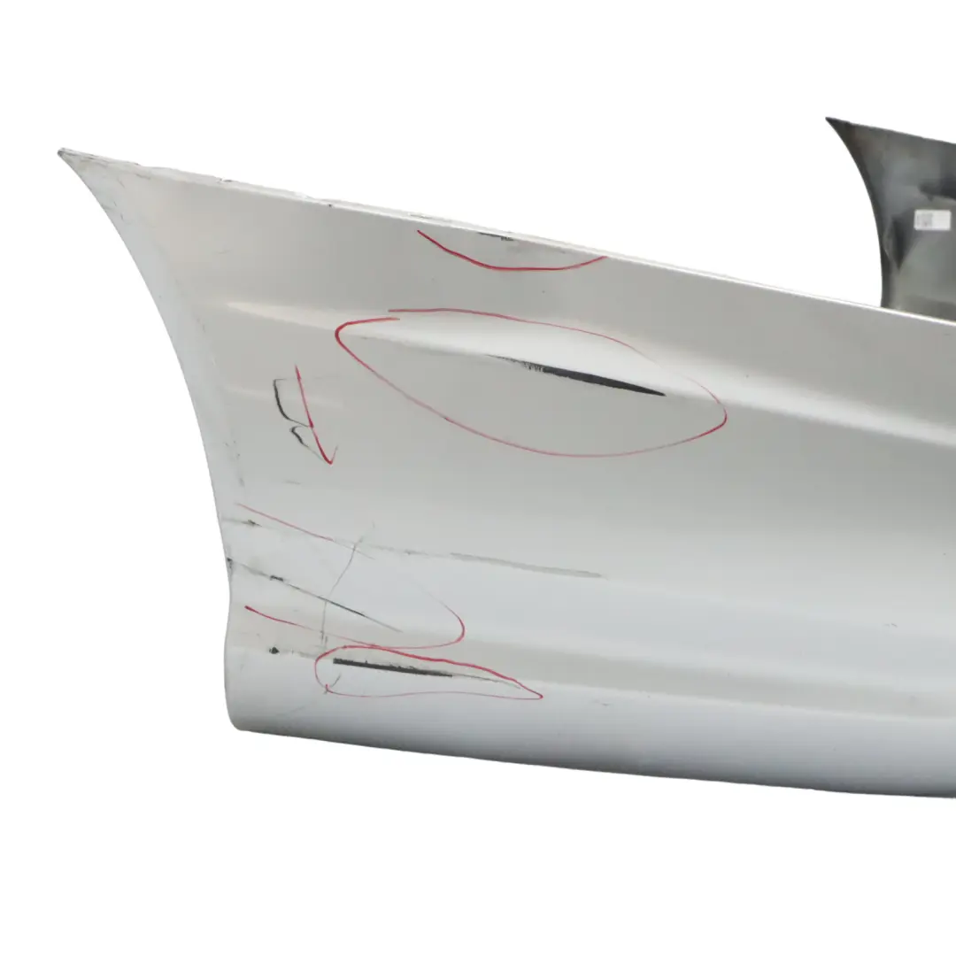 Bumper Trim Panel Cover Iridium Silver Metallic - 775 to Mercedes W221 Rear with Part number A2218800340 Mercedes W221 Rear Bumper Trim Panel Cover Iridium Silver Metallic - 775 - SKU A2218800340-IRS - Part number A2218800340