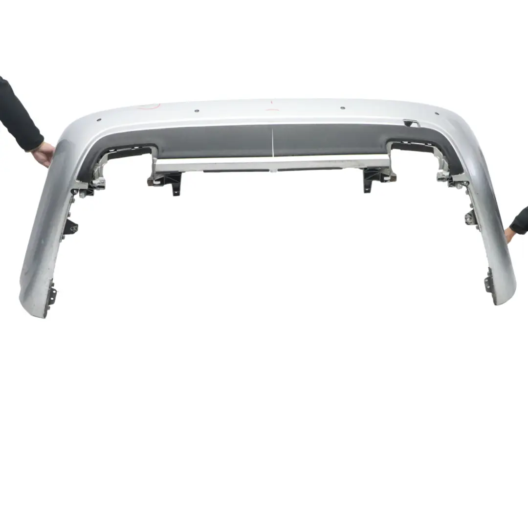 Bumper Trim Panel Cover Iridium Silver Metallic - 775 to Mercedes W221 Rear with Part number A2218800340 Mercedes W221 Rear Bumper Trim Panel Cover Iridium Silver Metallic - 775 - SKU A2218800340-IRS - Part number A2218800340