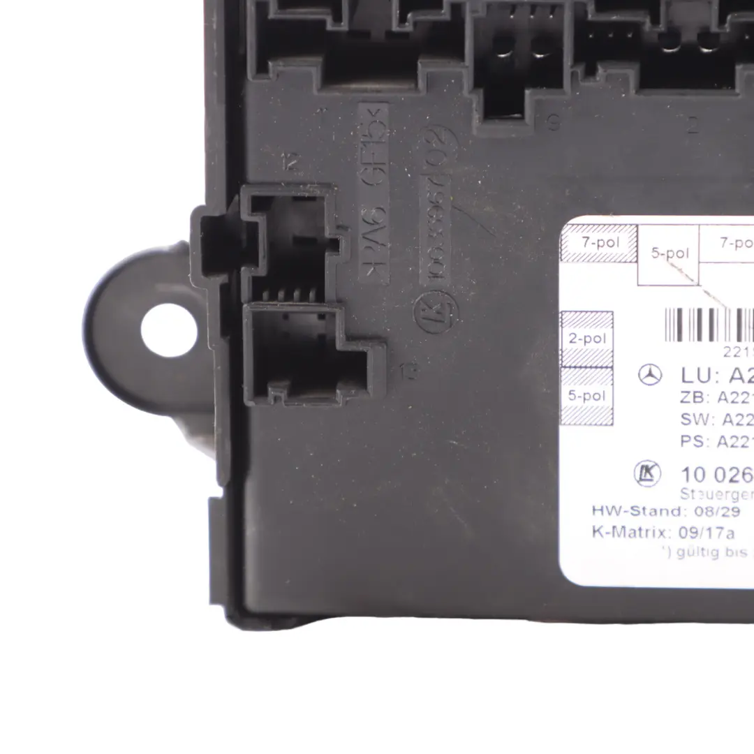 Mercedes W221 Door Control Module Unit Front Left N/S - SKU A2219008303 - Part number A2219008303