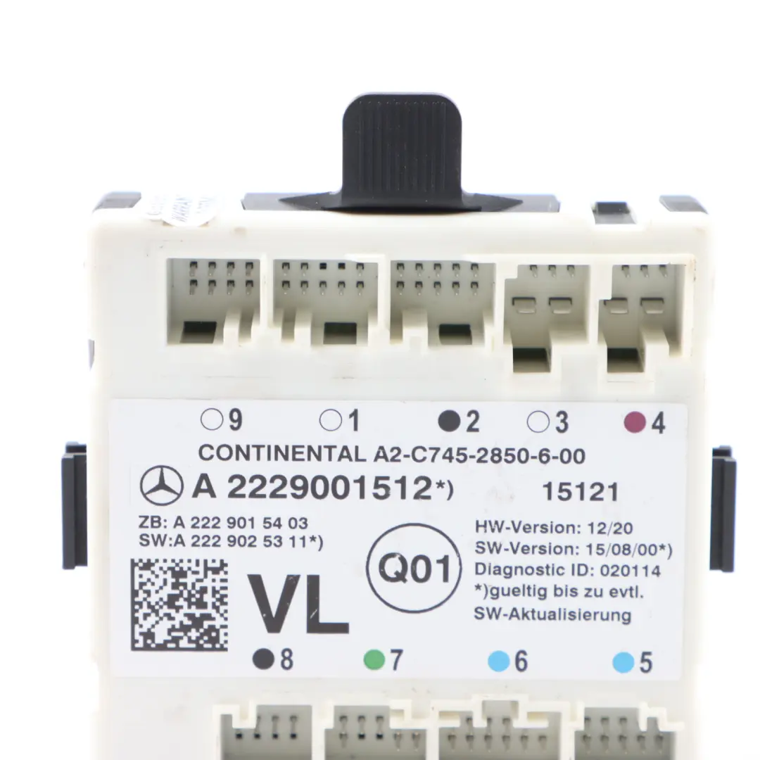 Modulo Controllo Porta Anteriore Sinistra per Mercedes W205 X253 con numero di parte A2229001512 Mercedes W205 X253 Modulo Controllo Porta Anteriore Sinistra - SKU A2229001512 - Numero di parte A2229001512