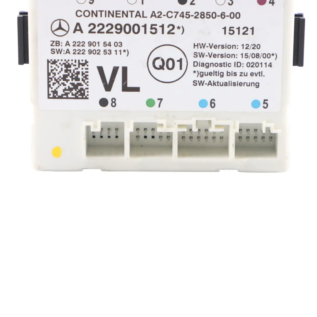 Türmodul Vordertür Links Steuergerät für Mercedes W205 X253 mit Teilenummer A2229001512 Mercedes W205 X253 Türmodul Vordertür Links Steuergerät - SKU A2229001512 - Teilenummer A2229001512