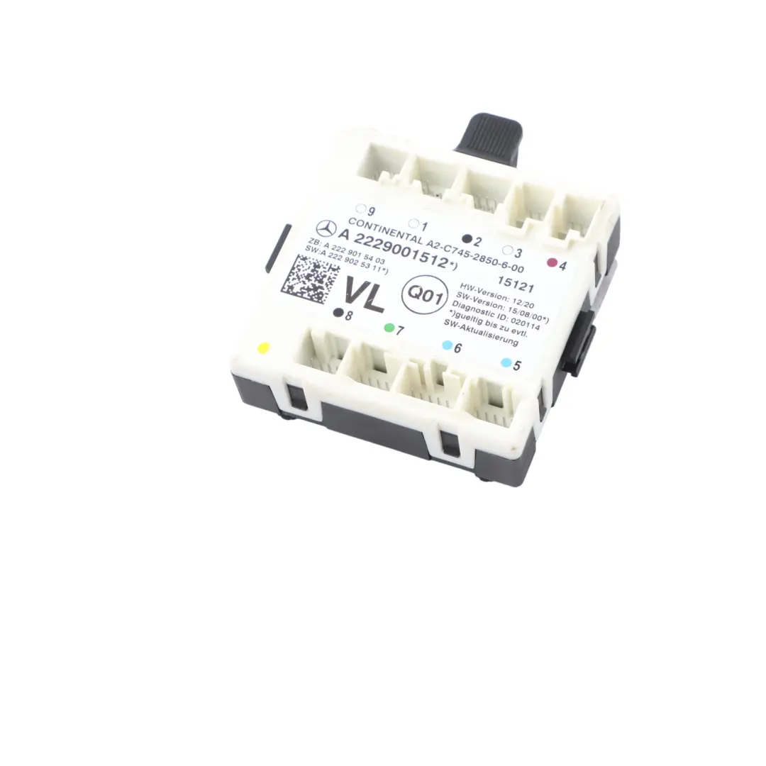 Modulo Controllo Porta Anteriore Sinistra per Mercedes W205 X253 con numero di parte A2229001512 Mercedes W205 X253 Modulo Controllo Porta Anteriore Sinistra - SKU A2229001512 - Numero di parte A2229001512