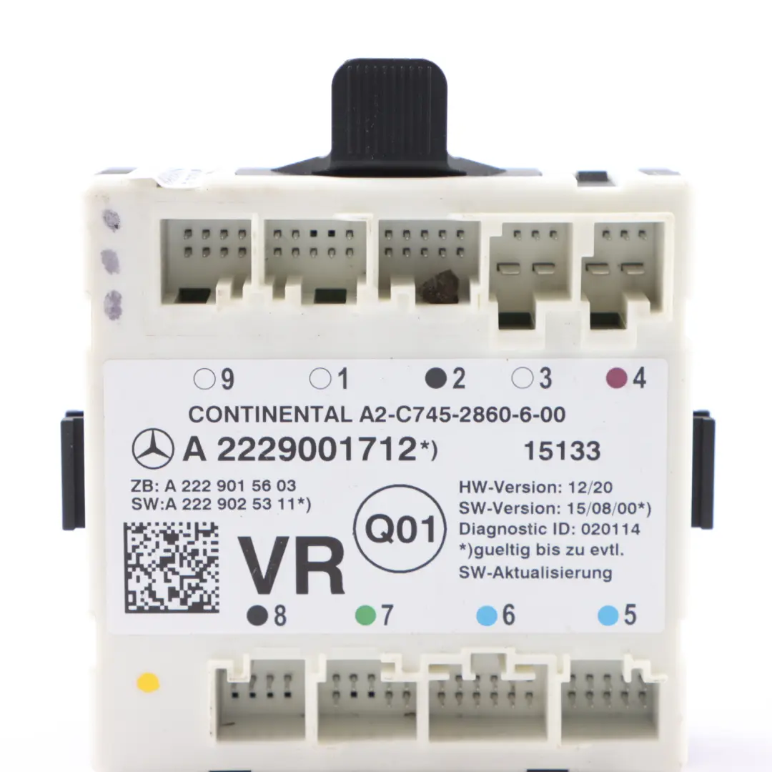 Modulo Controllo Porta Anteriore Destra A2229001512 per Mercedes W205 X253 con numero di parte A2229001712 Mercedes W205 X253 Modulo Controllo Porta Anteriore Destra A2229001512 - SKU A2229001712 - Numero di parte A2229001712