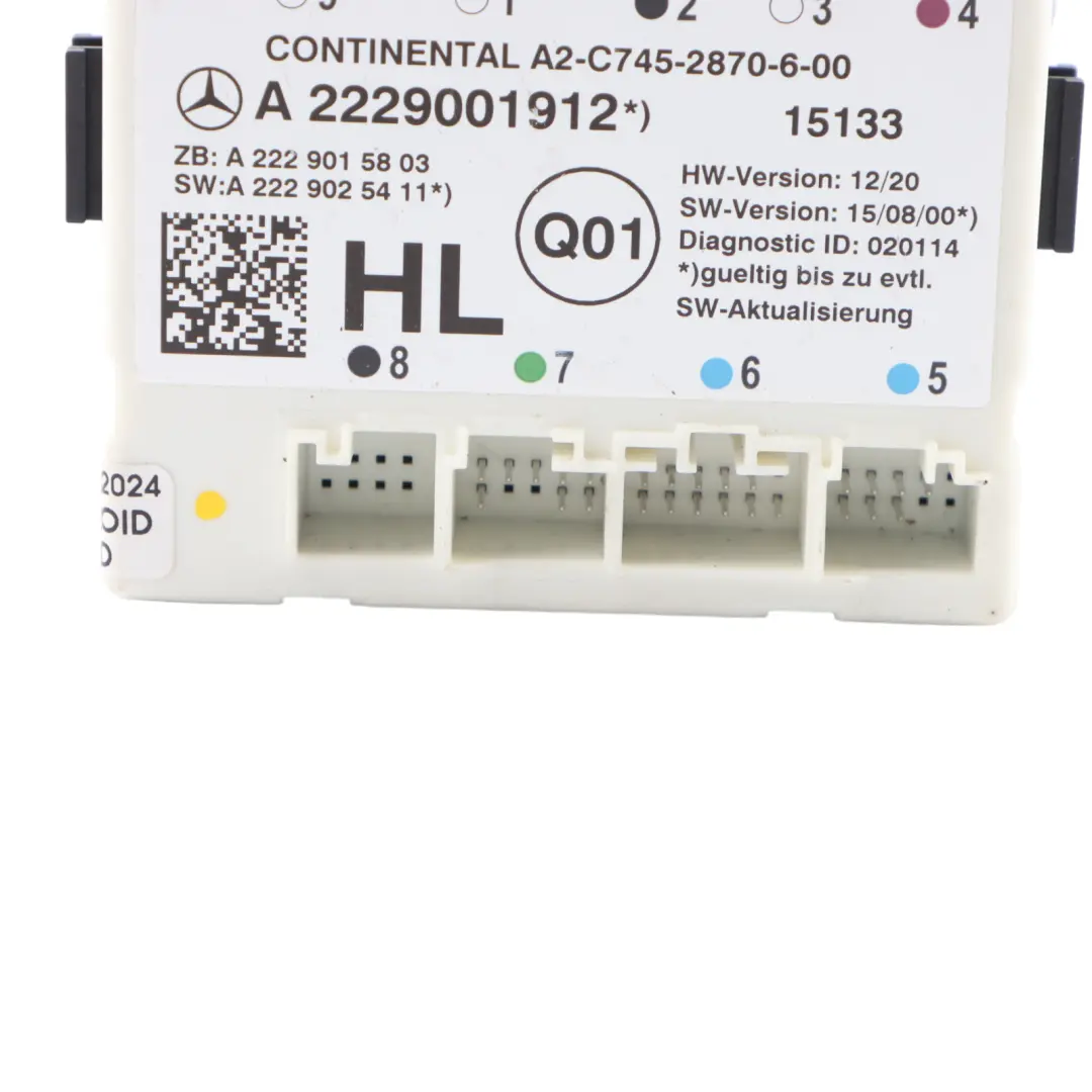 Mercedes W205 C253 Door Module Rear Left N/S Control Unit ECU - SKU A2229001912 - Part number A2229001912