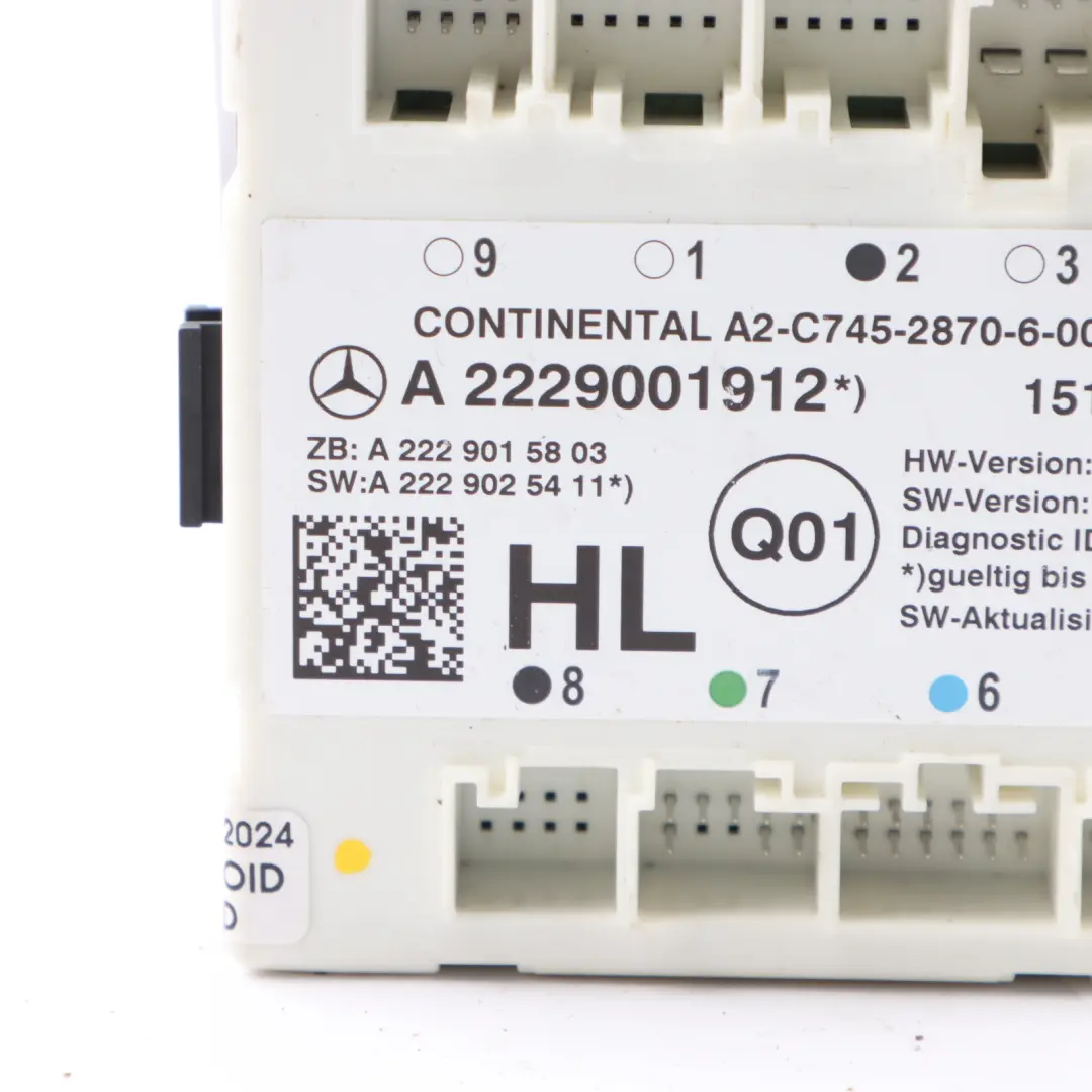 Mercedes W205 C253 Door Module Rear Left N/S Control Unit ECU - SKU A2229001912 - Part number A2229001912