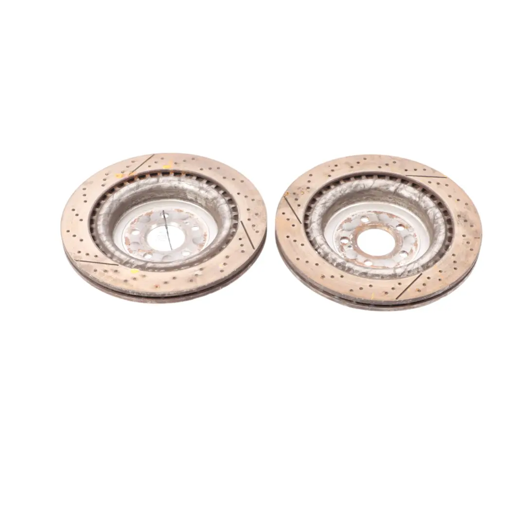 Mercedes S205 R231 Brake Disc Set AMG Rear Left Right Wheel N/O/S Perforated - SKU A2314230212 - Part number A2314230212