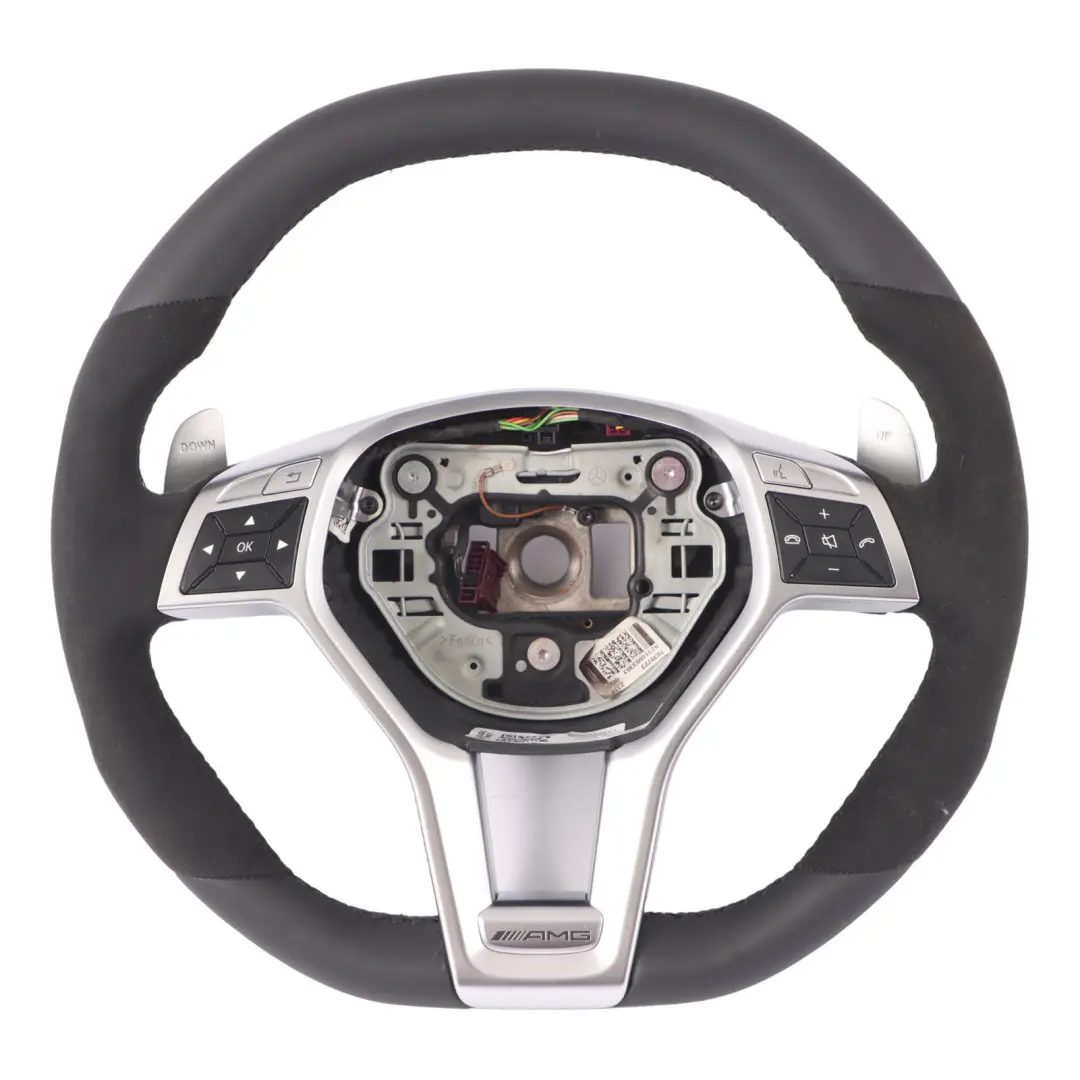 NEU Schwarzes Leder Alcantara Lenkrad Schaltwippen für Mercedes SL R231 AMG mit Teilenummer A2314603303 Mercedes SL R231 AMG NEU Schwarzes Leder Alcantara Lenkrad Schaltwippen - SKU A2314603303-1 - Teilenummer A2314603303