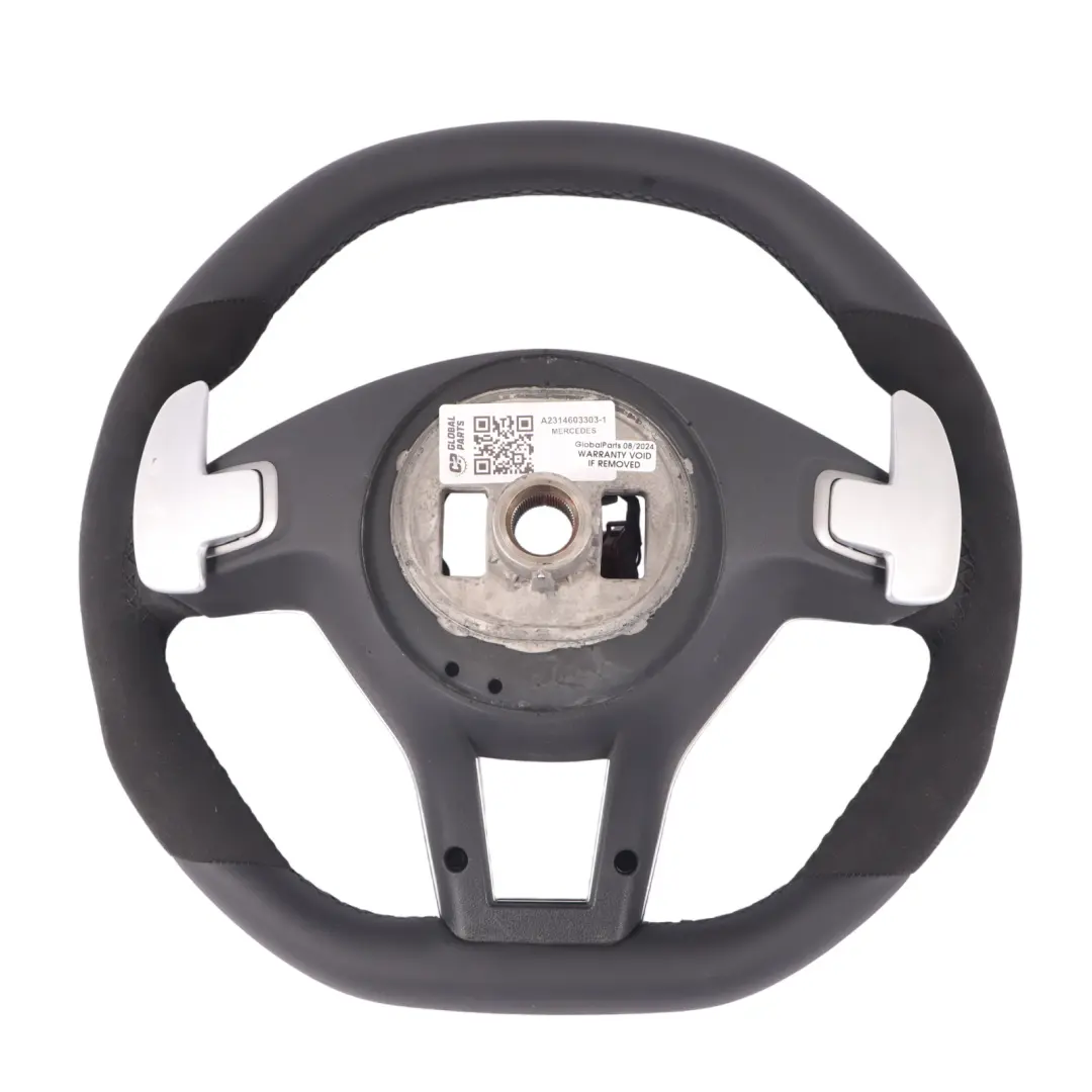 Leather Alcantara Steering Wheel Paddle Shift to Mercedes SL R231 AMG NEW Black with Part number A2314603303 Mercedes SL R231 AMG NEW Black Leather Alcantara Steering Wheel Paddle Shift - SKU A2314603303-1 - Part number A2314603303