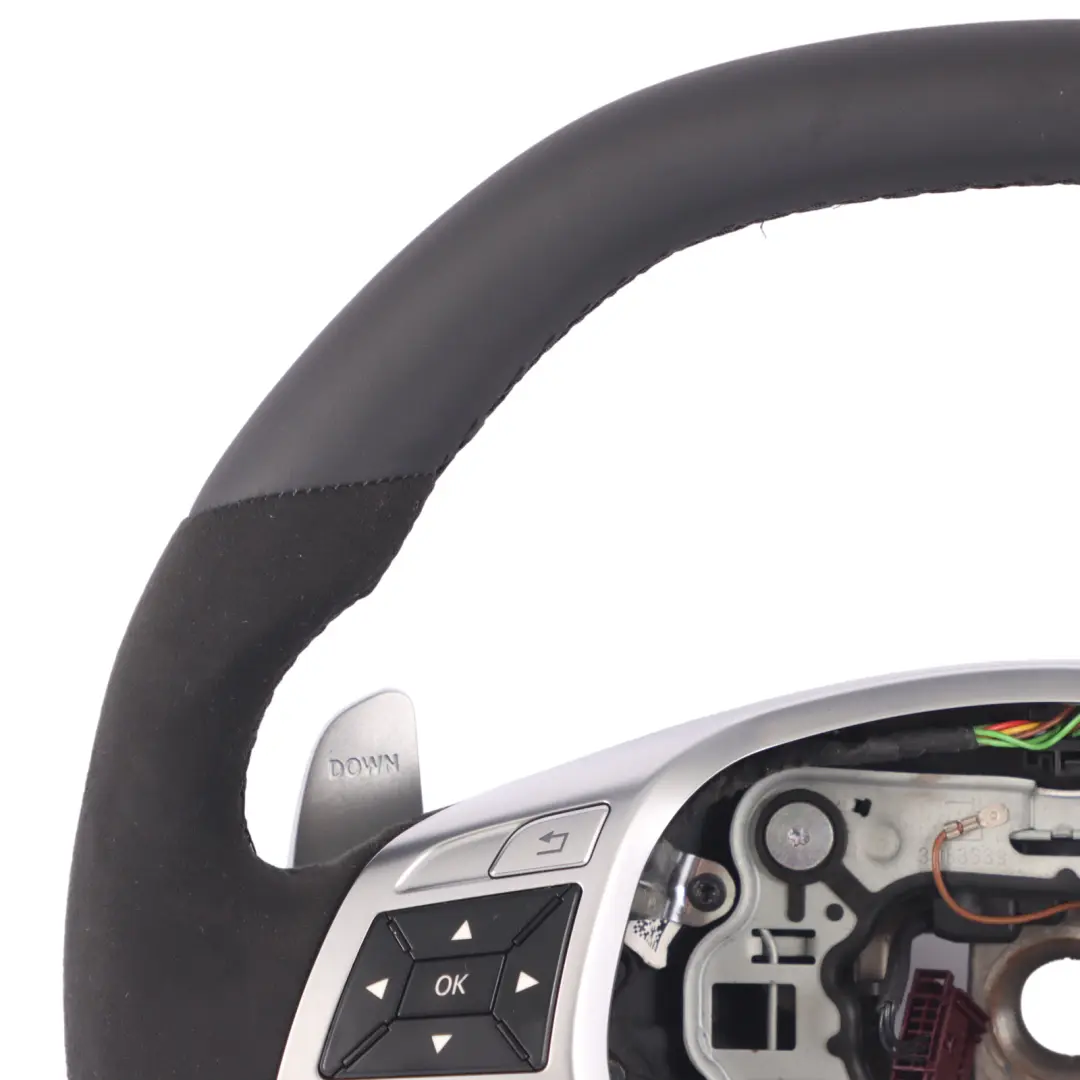 NUOVO Volante in Pelle Nera Alcantara Cambio al Volante per Mercedes SL R231 AMG con numero di parte A2314603303 Mercedes SL R231 AMG NUOVO Volante in Pelle Nera Alcantara Cambio al Volante - SKU A2314603303-1 - Numero di parte A2314603303