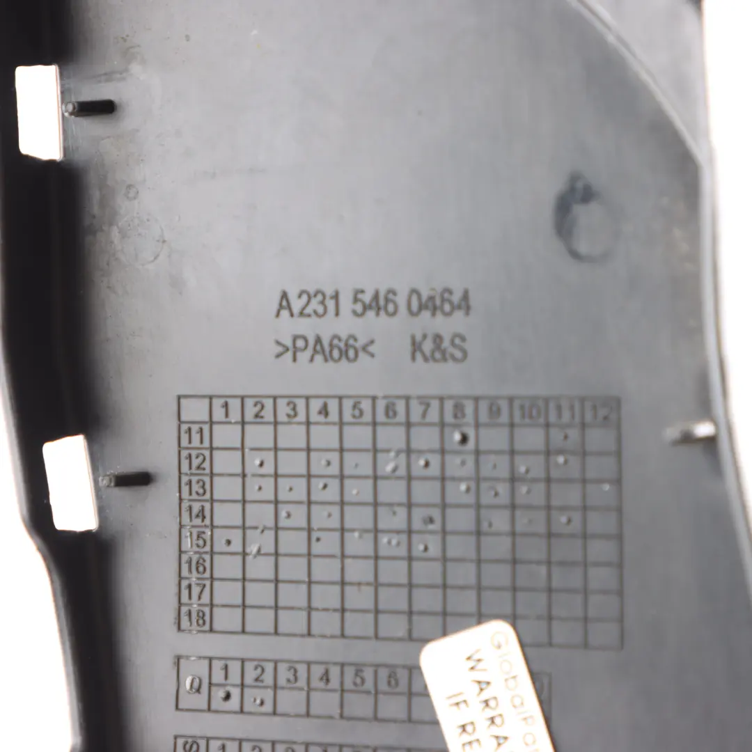 Wiring Harness Cable Duct Panel Cover Channel to Mercedes SL R231 with Part number A2315460464 Mercedes SL R231 Wiring Harness Cable Duct Panel Cover Channel - SKU A2315460464 - Part number A2315460464