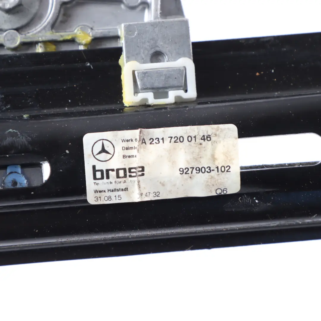Fenster Heber Regulator Mechanismus Links für Mercedes R231 mit Teilenummer A2317200346 Mercedes R231 Fenster Heber Regulator Mechanismus Links - SKU A2317200346 - Teilenummer A2317200346
