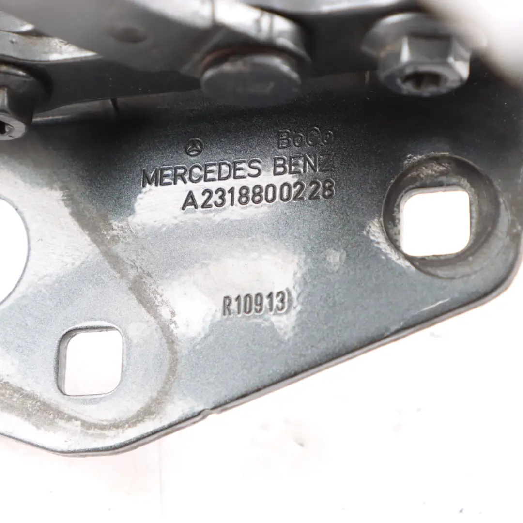 Mercedes SL R231 Bonnet Hood Hinge Right O/S Grey Metallic - 041 - SKU A2318800228-GRE - Part number A2318800228