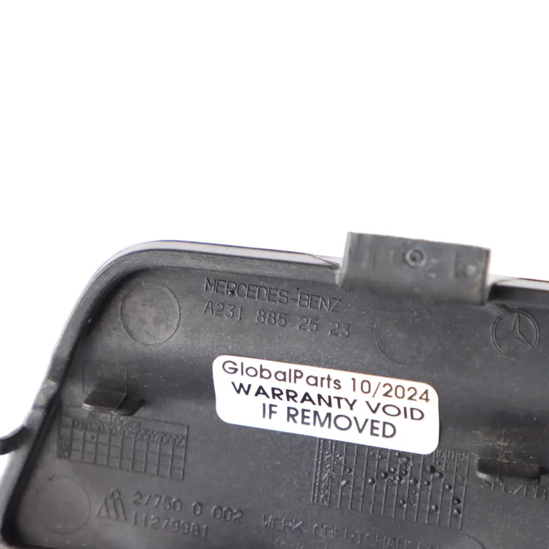 Bumper Towing Eye Cover Grey Metallic - 041 to Mercedes SL R231 Rear with Part number A2318852523 Mercedes SL R231 Rear Bumper Towing Eye Cover Grey Metallic - 041 - SKU A2318852523-GRE - Part number A2318852523