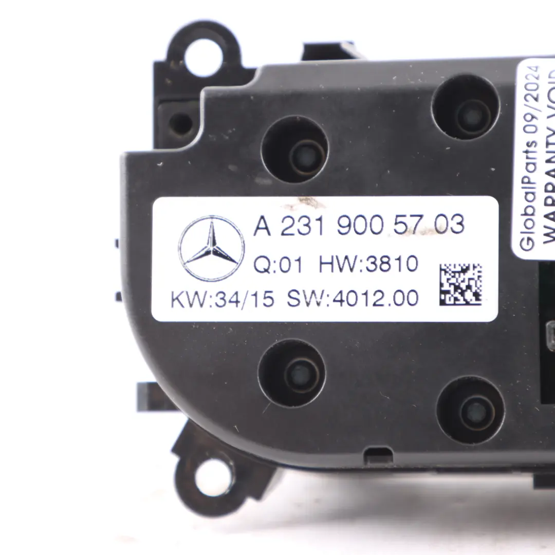 Mercedes SL R231 Heater Climate A/C Control Switch Panel Unit - SKU A2319005703 - Part number A2319005703