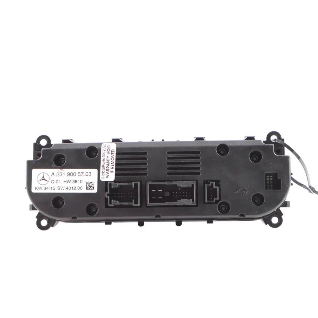 Mercedes SL R231 Pannello Controllo Climatizzatore Riscaldamento - SKU A2319005703 - Numero di parte A2319005703