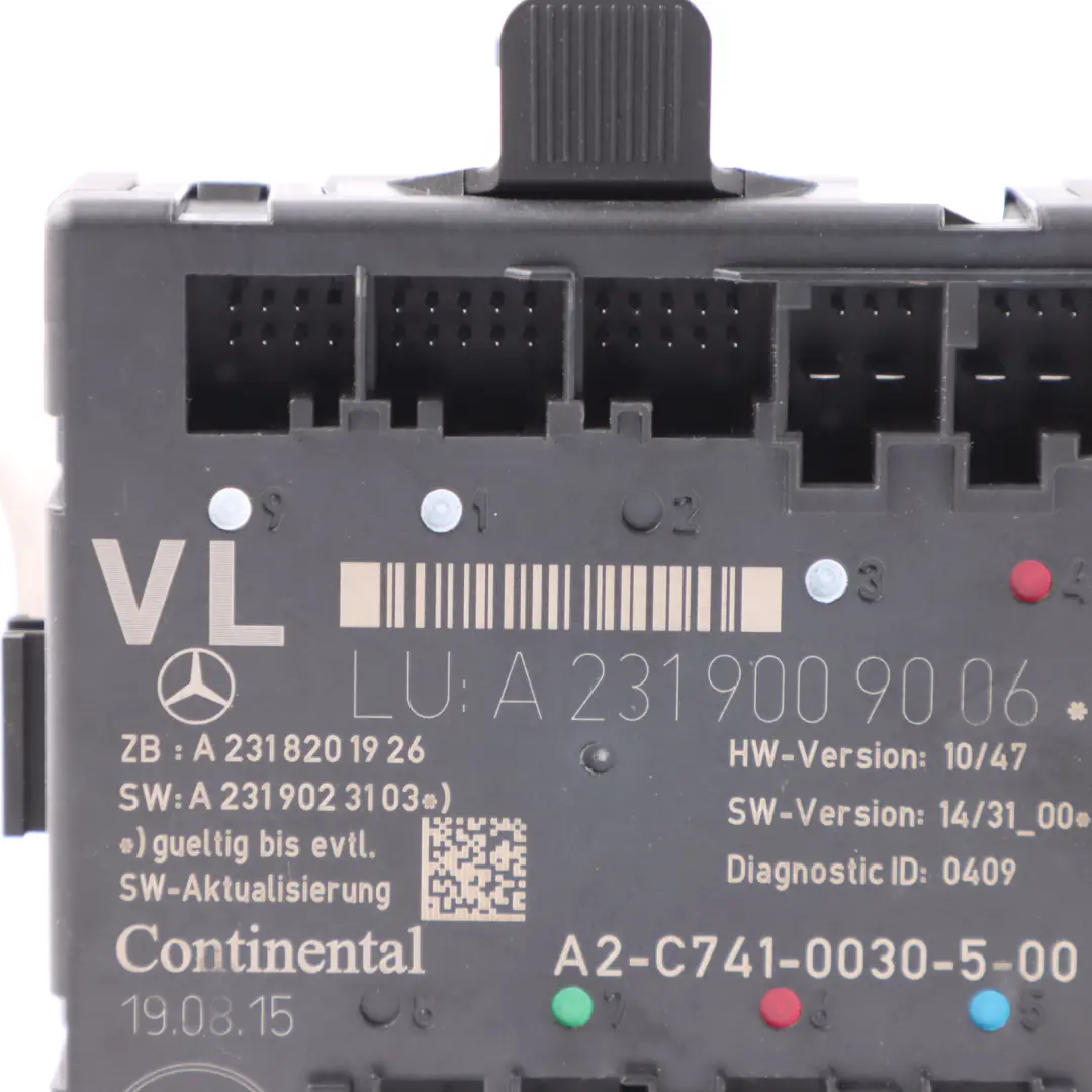 Türmodul Mercedes R231 Vordertür Links Steuermodul für mit Teilenummer A2319009006 Türmodul Mercedes R231 Vordertür Links Steuermodul - SKU A2319009006 - Teilenummer A2319009006