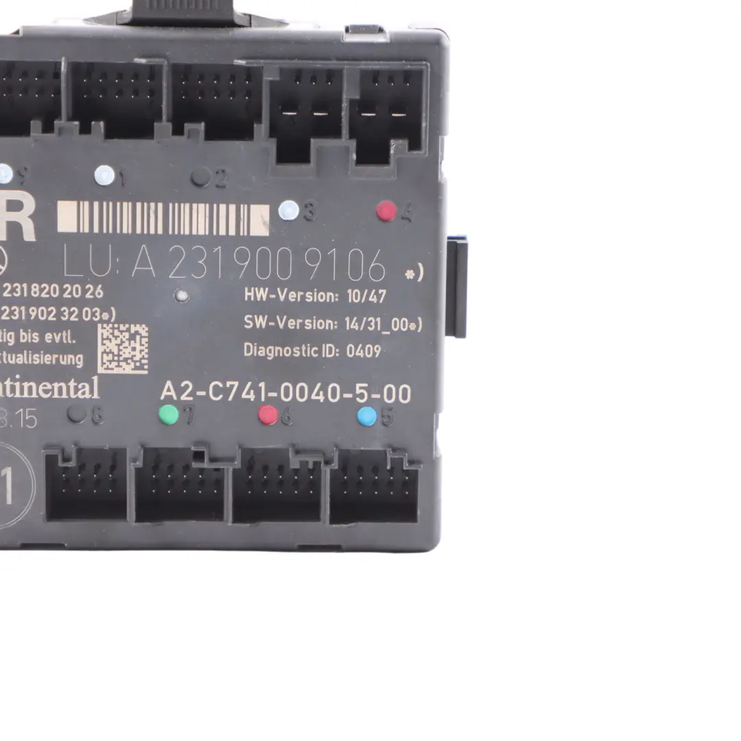  Módulo Puerta Mercedes R231 Puerta Delantera Derecha Módulo Control - SKU A2319009106 - Número de pieza A2319009106