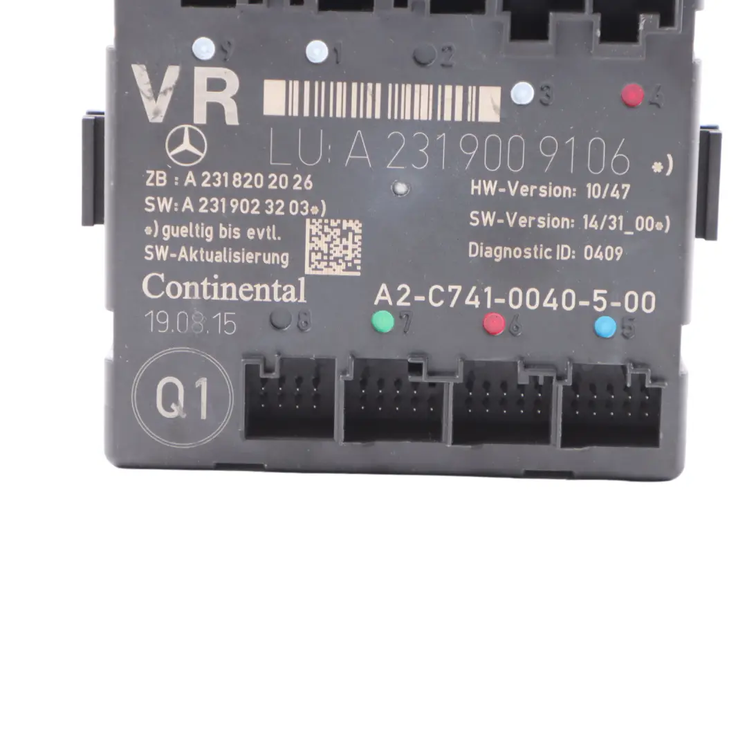 Tür Modul Mercedes R231 Vordertür Rechts Steuer Modul - SKU A2319009106 - Teilenummer A2319009106