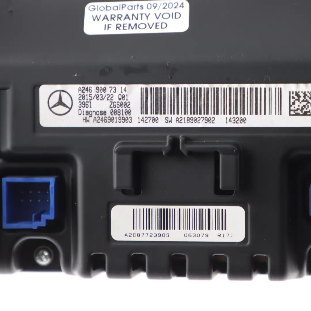 Mercedes C117 X156 W166 Central Display Screen Multimedia Sat Nav - SKU A2469007314 - Part number A2469007314