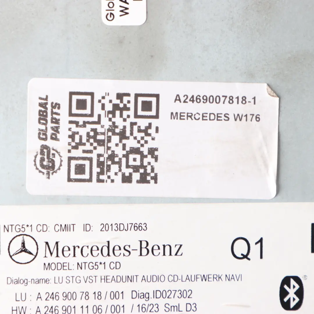  Radio CD Player Mercedes W176 W246 Audio Navigation Stereo Head Unit - SKU A2469007818-1 - Part number A2469007818
