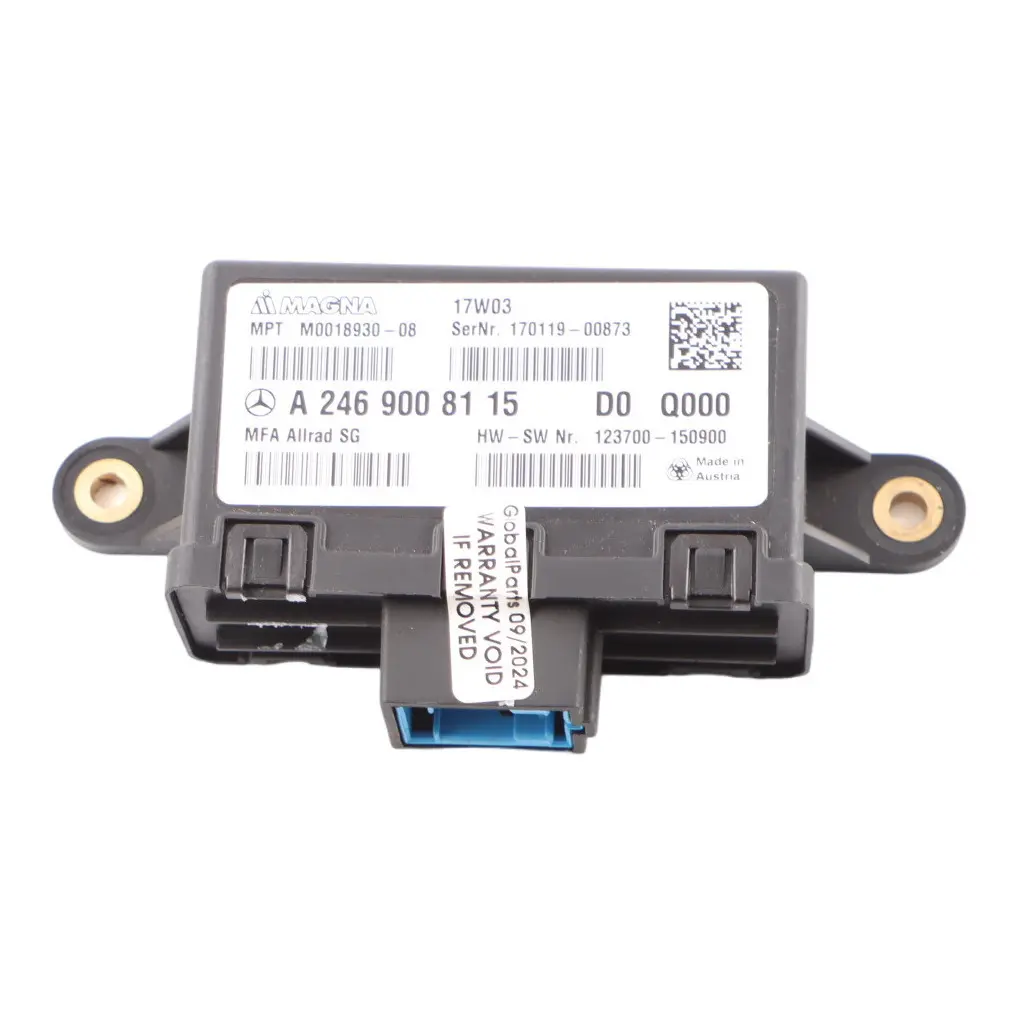 Module Commande Boîte Transfert Vitesses ECU pour Mercedes W176 W246 à propos du numéro de pièce A2469008115 Mercedes W176 W246 Module Commande Boîte Transfert Vitesses ECU - SKU A2469008115 - Numéro de pièce A2469008115