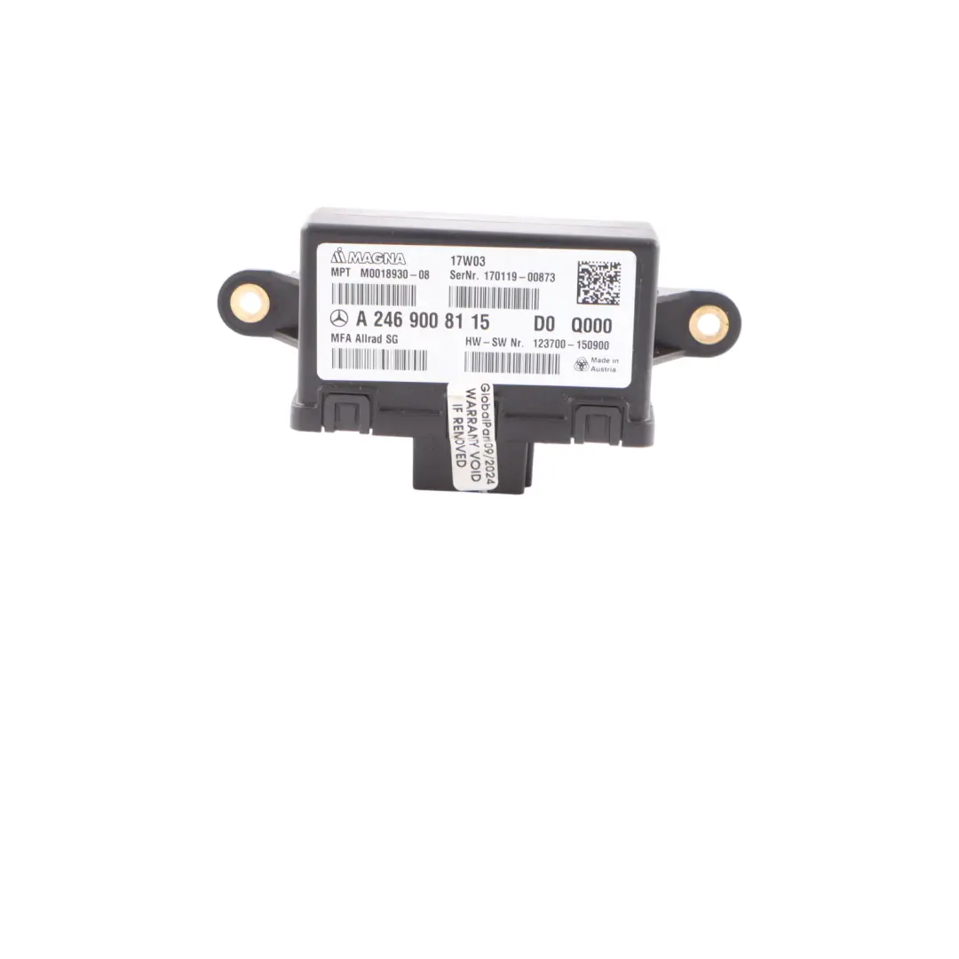 Module Commande Boîte Transfert Vitesses ECU pour Mercedes W176 W246 à propos du numéro de pièce A2469008115 Mercedes W176 W246 Module Commande Boîte Transfert Vitesses ECU - SKU A2469008115 - Numéro de pièce A2469008115