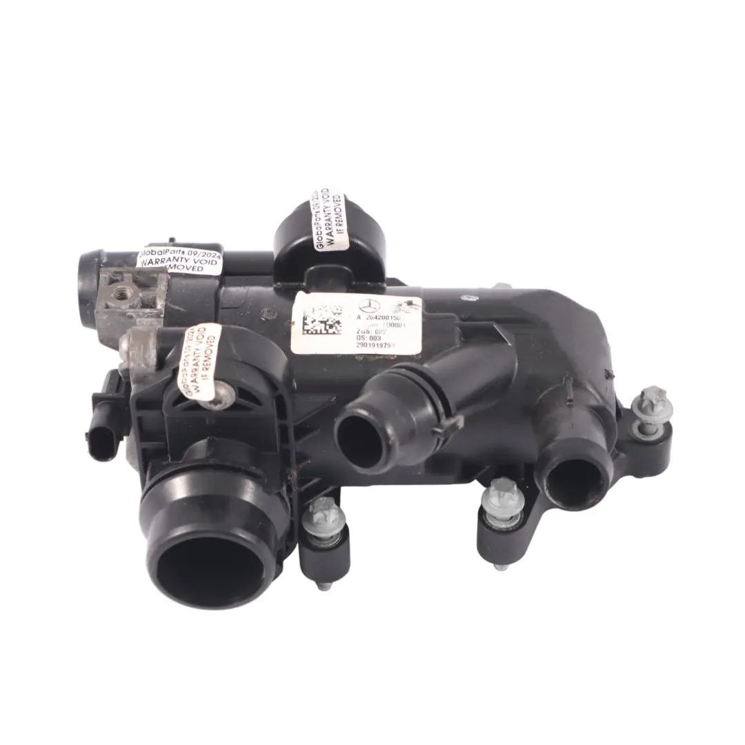 Boîtier de thermostat M264 Refroidissement Essence pour Mercedes W205 à propos du numéro de pièce A2642001501 Mercedes W205 Boîtier de thermostat M264 Refroidissement Essence - SKU A2642001501 - Numéro de pièce A2642001501