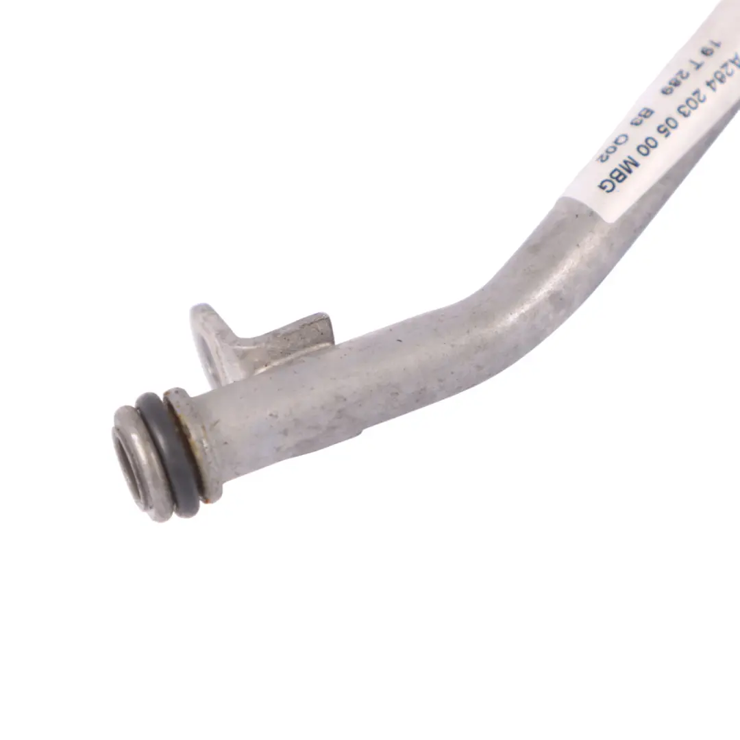 M264 Turbo Turbocharger Oil Feed Pipe Hose Lubrication to Mercedes W205 with Part number A2642030500 Mercedes W205 M264 Turbo Turbocharger Oil Feed Pipe Hose Lubrication - SKU A2642030500 - Part number A2642030500