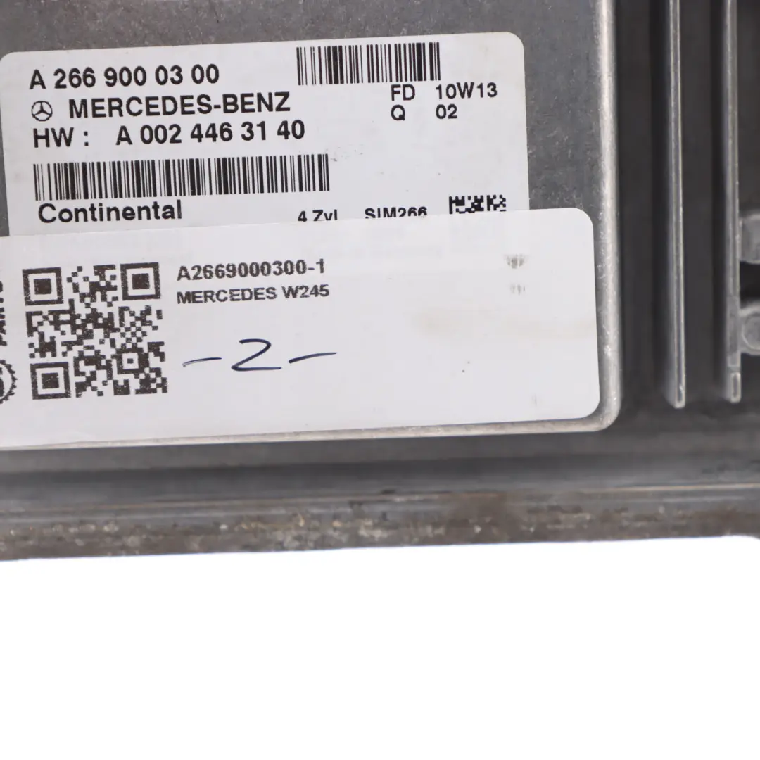 Mercedes W245 B150 M266.911 95HP Engine Unit ECU Automatic - SKU A2669000300-1 - Part number A2669000300