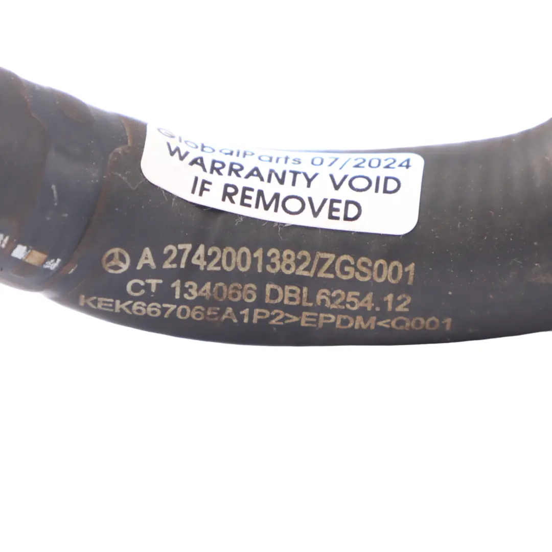  Cooling Line Mercedes W204 W212 C253 Water Pipes Hoses Coolant - SKU A2742001382 - Part number A2742001382